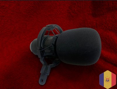 Микрофон с регулируемой подставкой, антивибрационным креплением и поп-фильтром  -  streaming/podcast