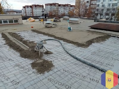 Устройство кровли, стяжка полусухая